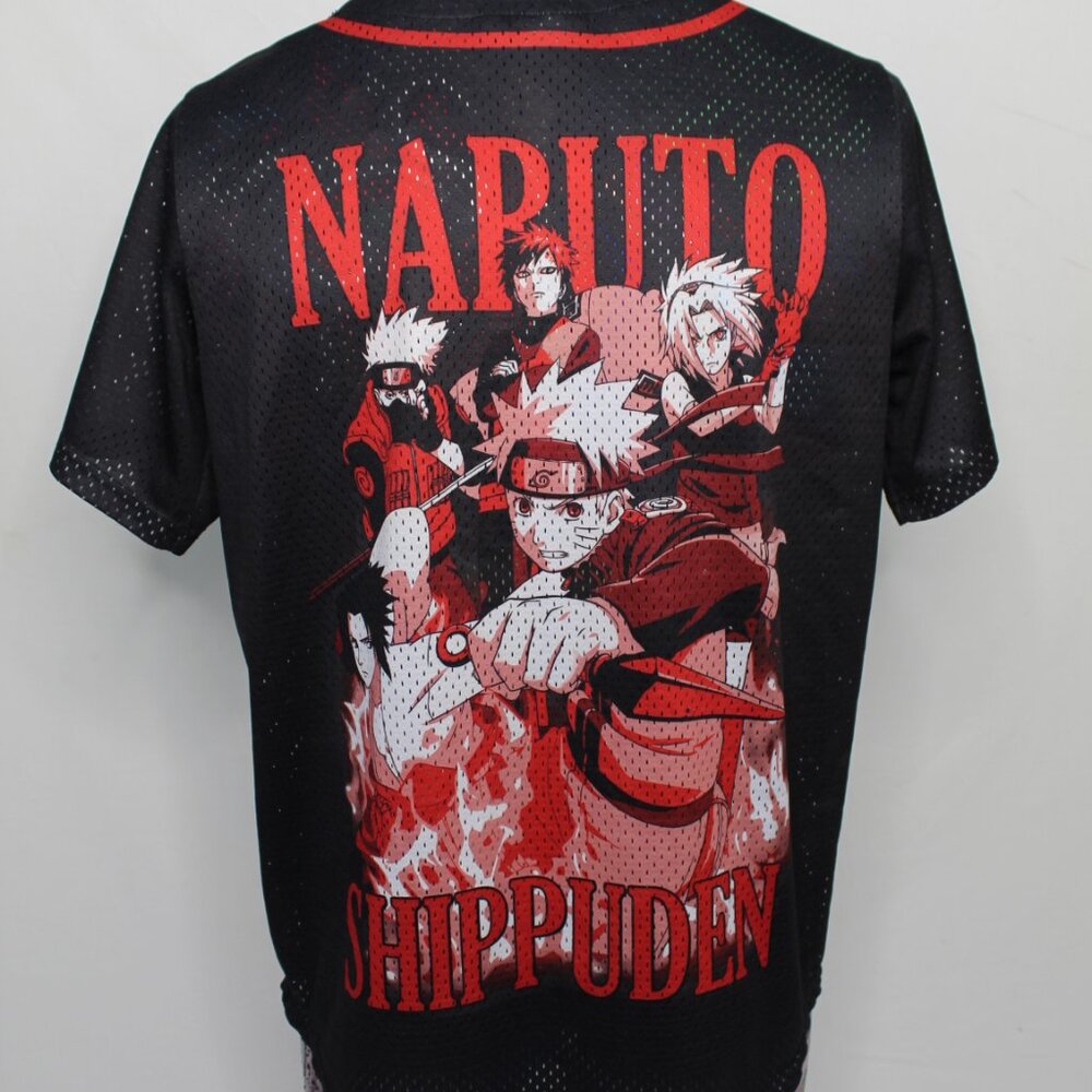NARUTO SHIPPUDEN Jersey BLACK Mens Size Small